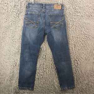 TK Axel Jeans Mens Size 34 Athletic Whiskered Straight Leg Denim